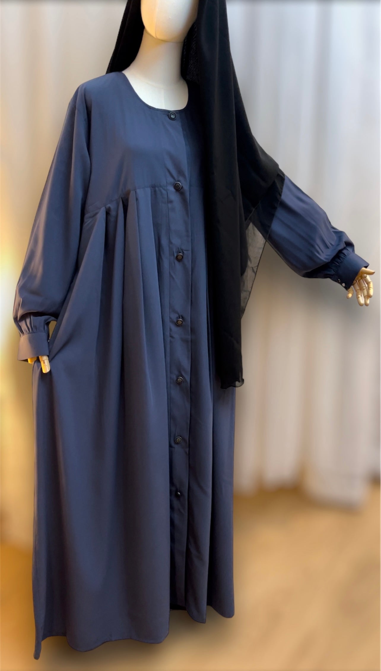 ABAYA FRONT BUTTON LAVENDER