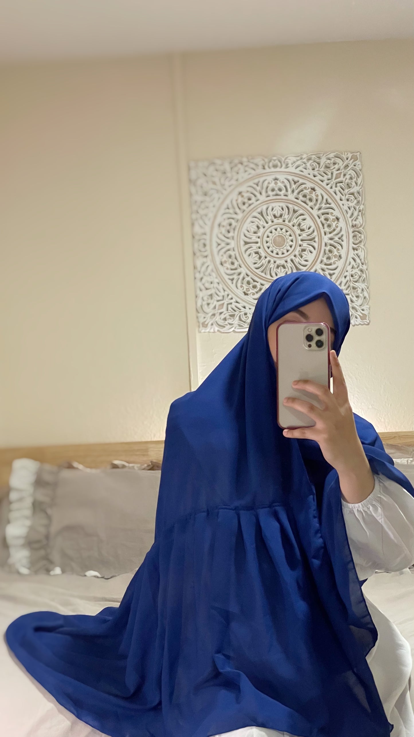 Maxi Royal Blue Flouncy Hijab