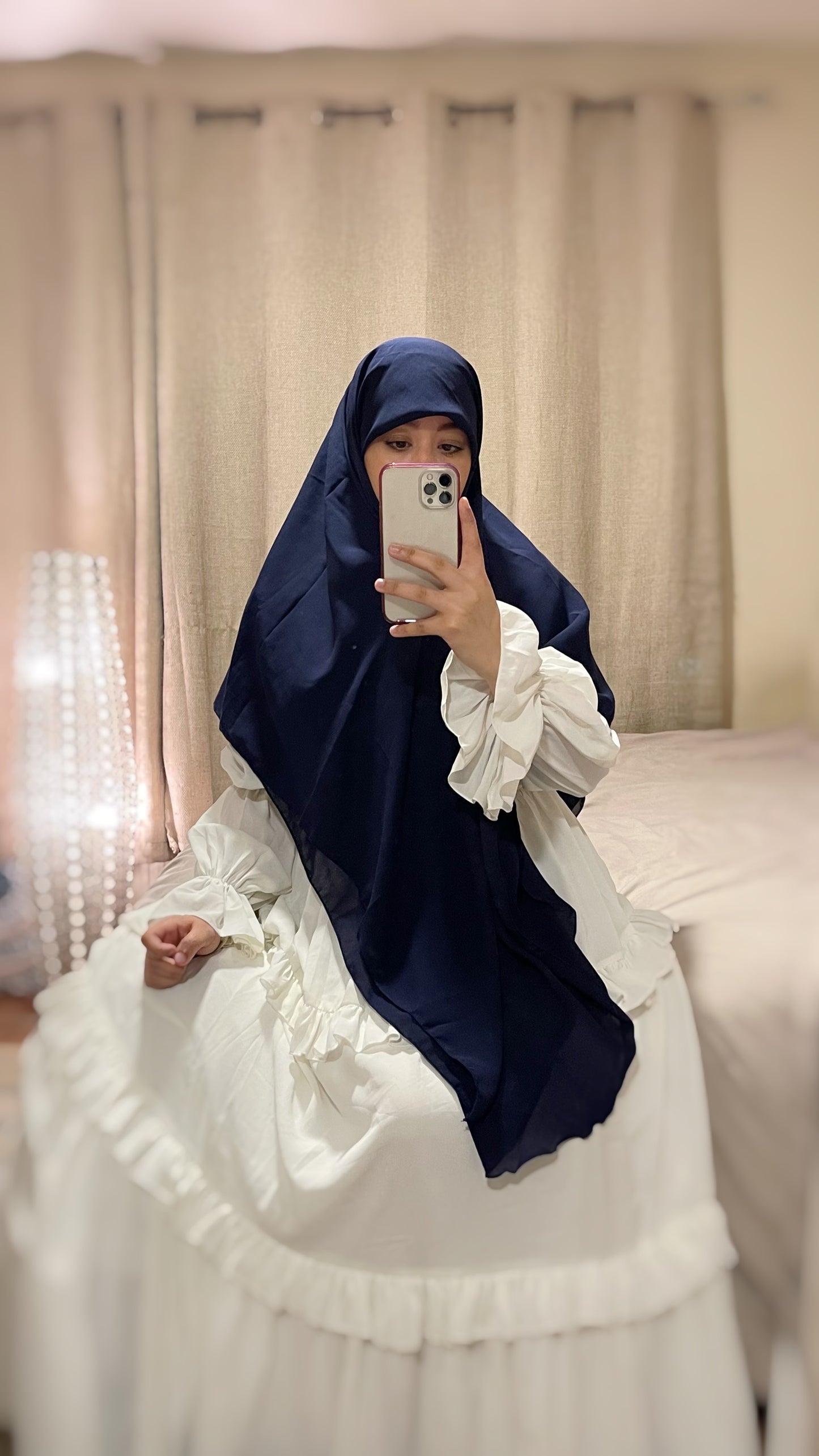 Maxi Navy Blue Simple Hijab
