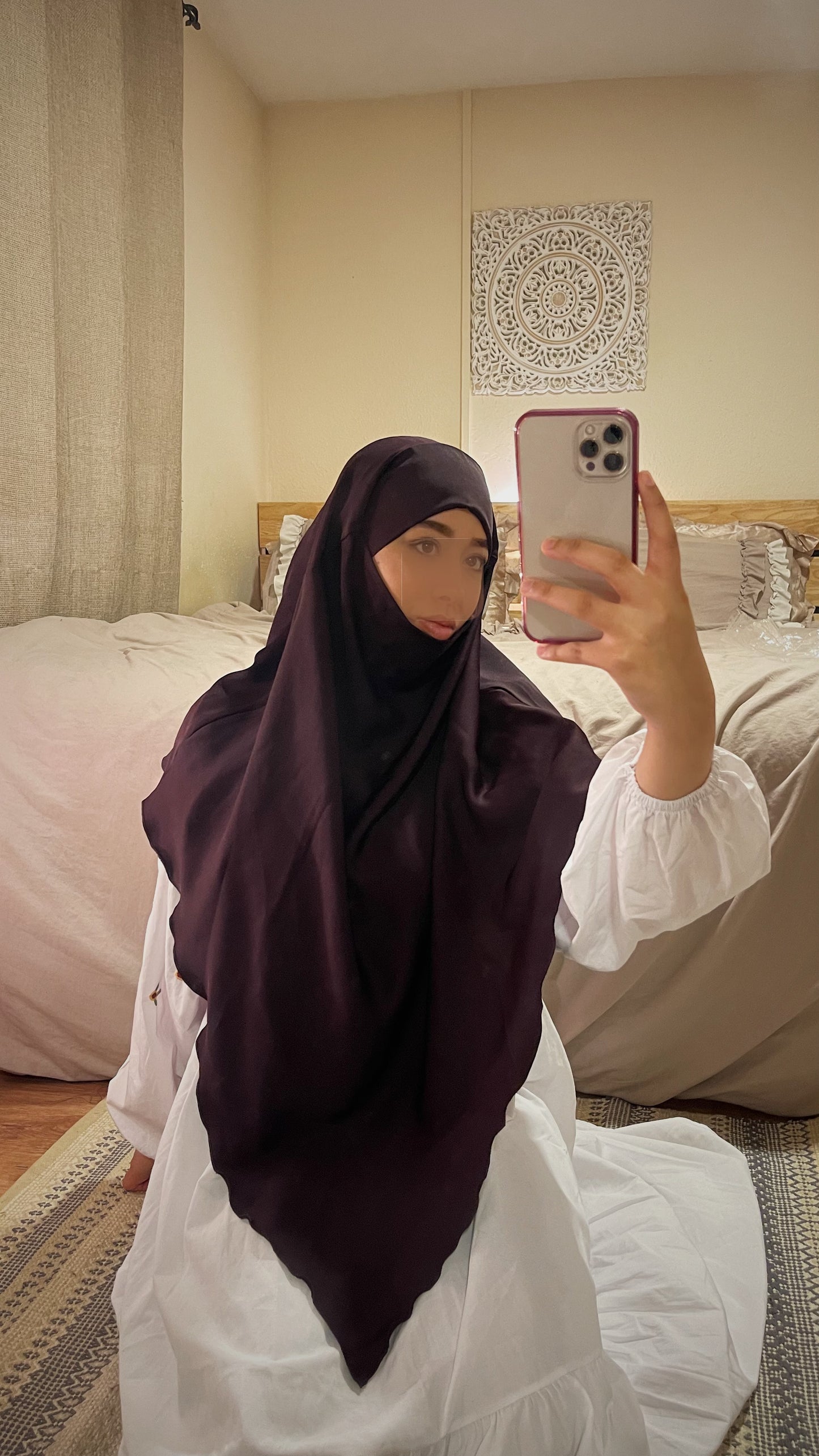 Silk Fig Purple Qatari khimar