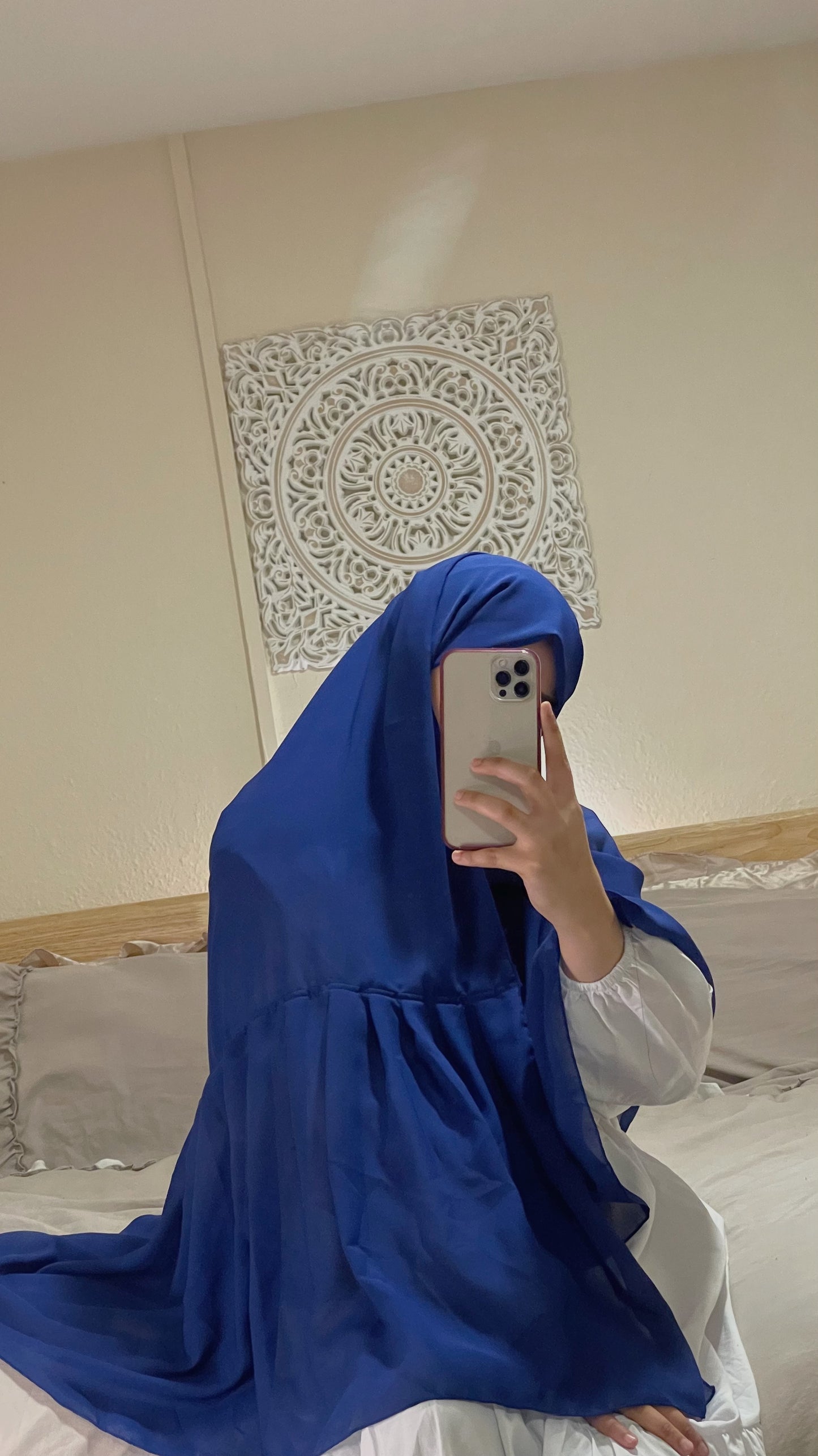 Maxi Royal Blue Flouncy Hijab