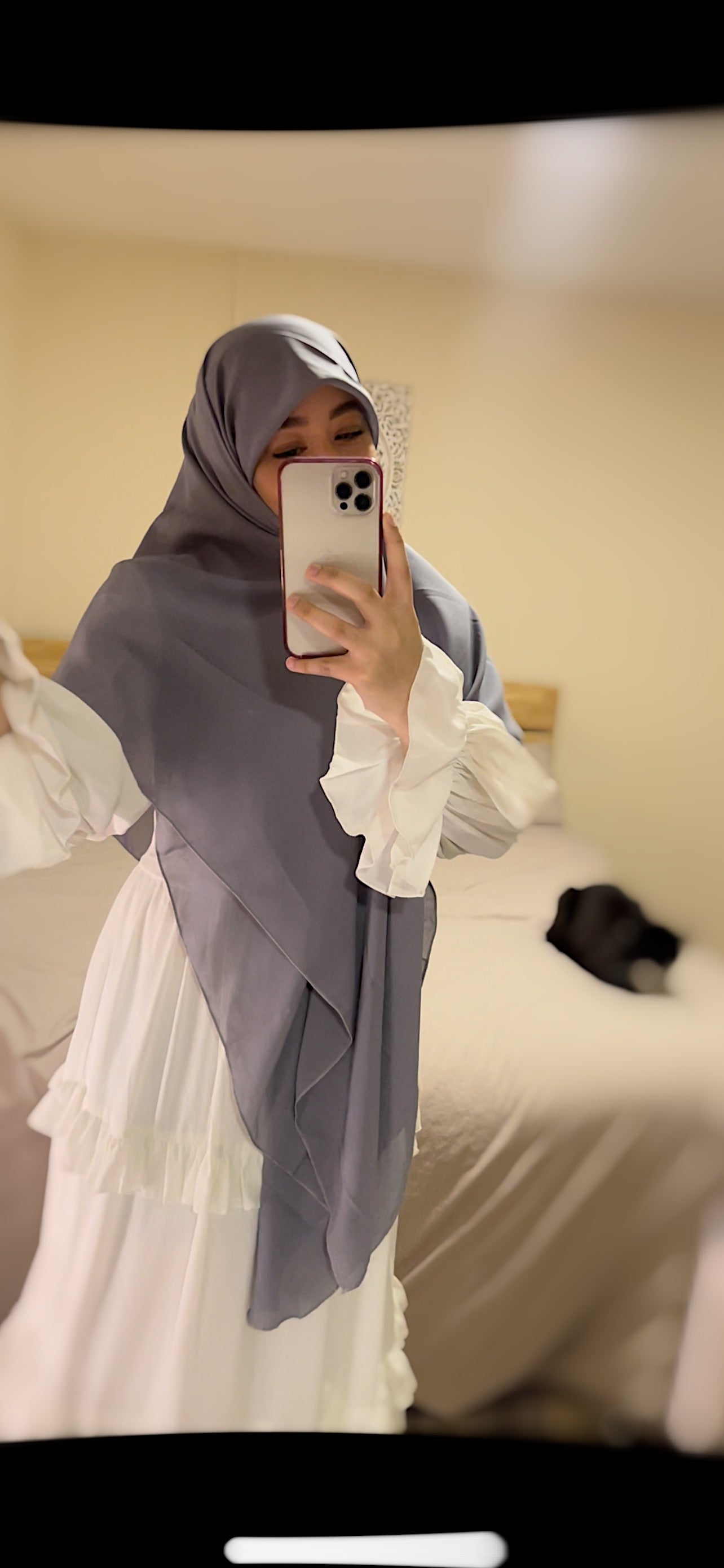 Maxi Grey Simple Hijab