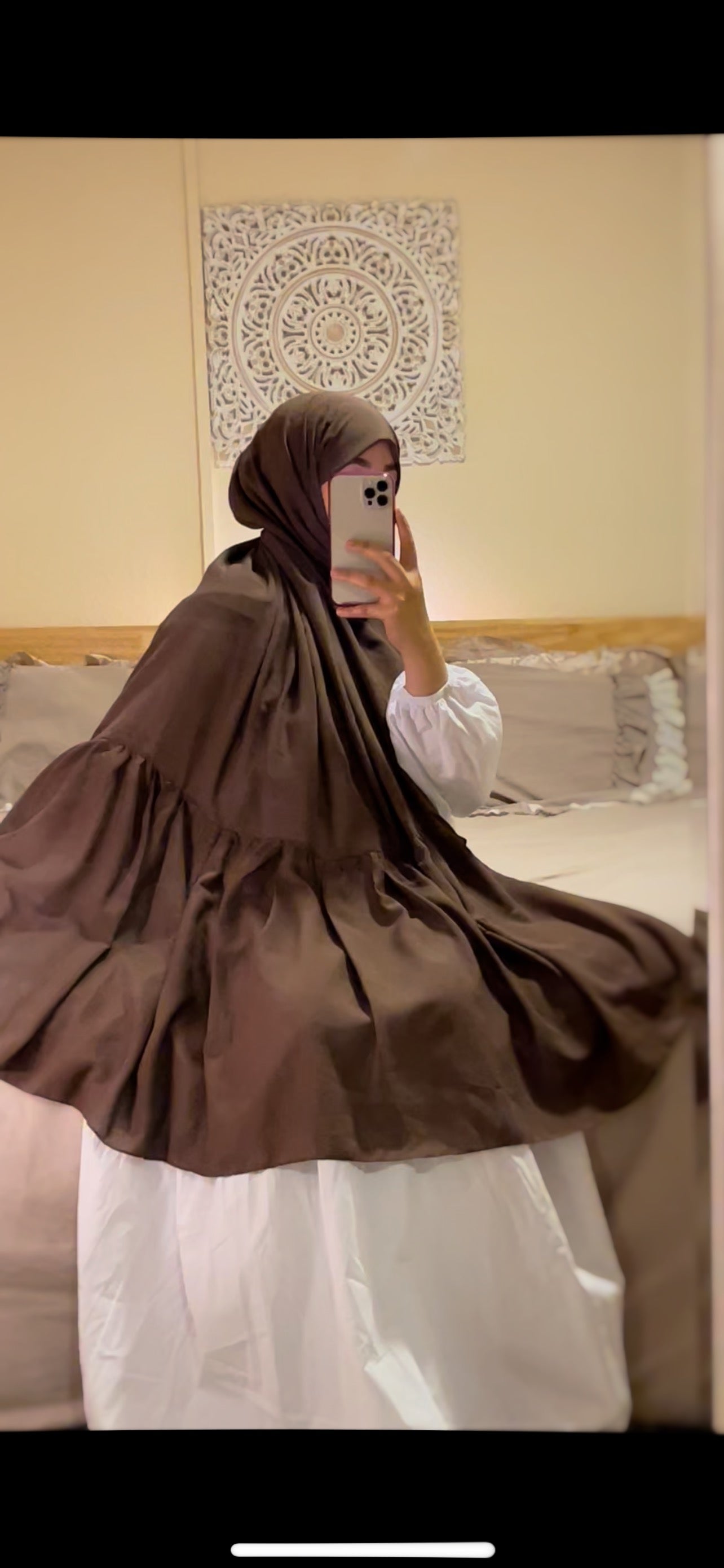 Maxi Chocolate Flouncy Hijab