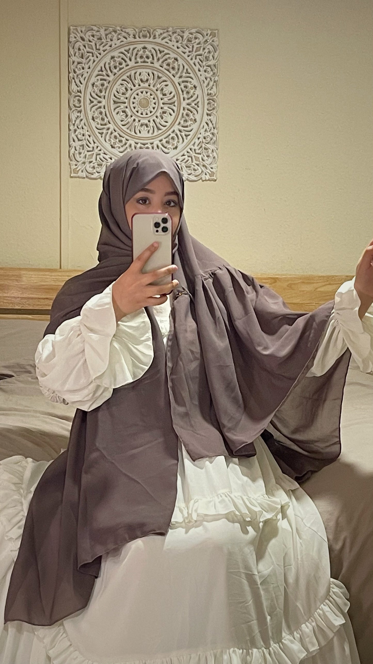 Maxi Mocha Flouncy Hijab