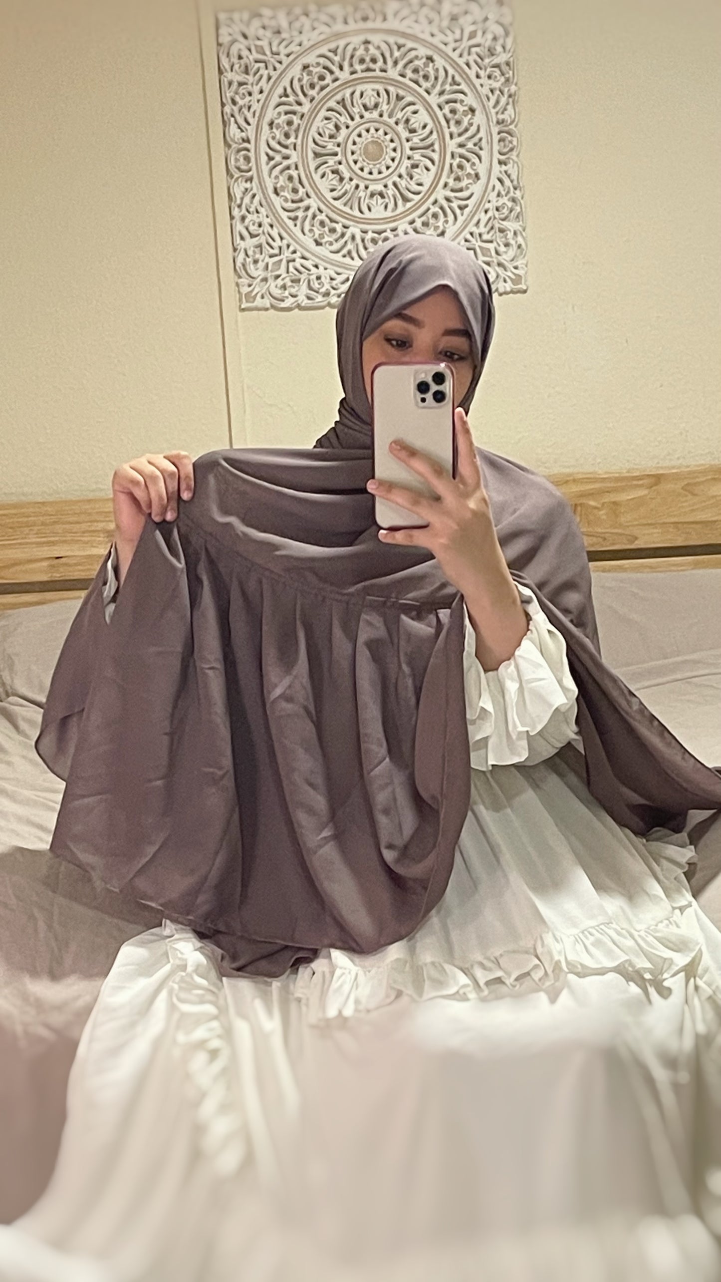 Maxi Mocha Flouncy Hijab