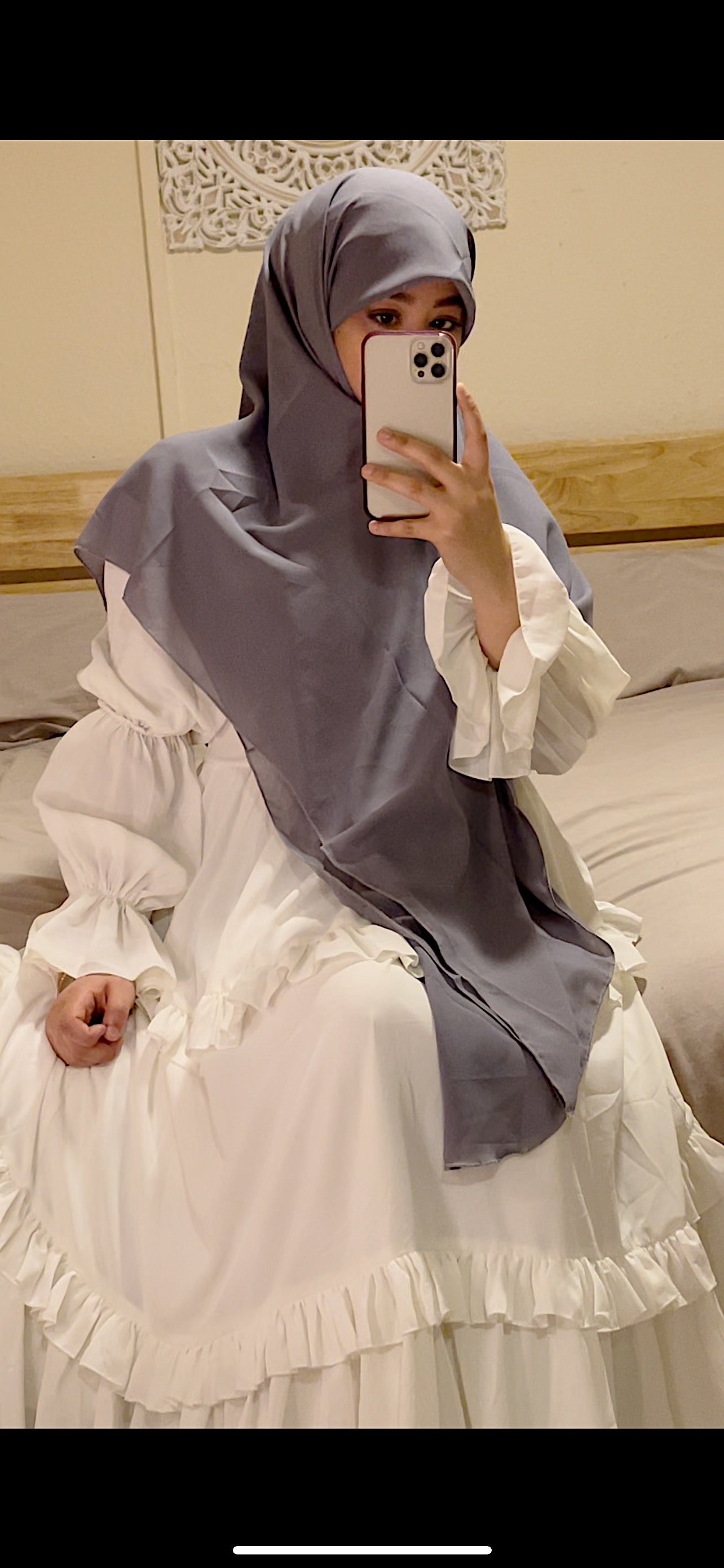 Maxi Grey Simple Hijab