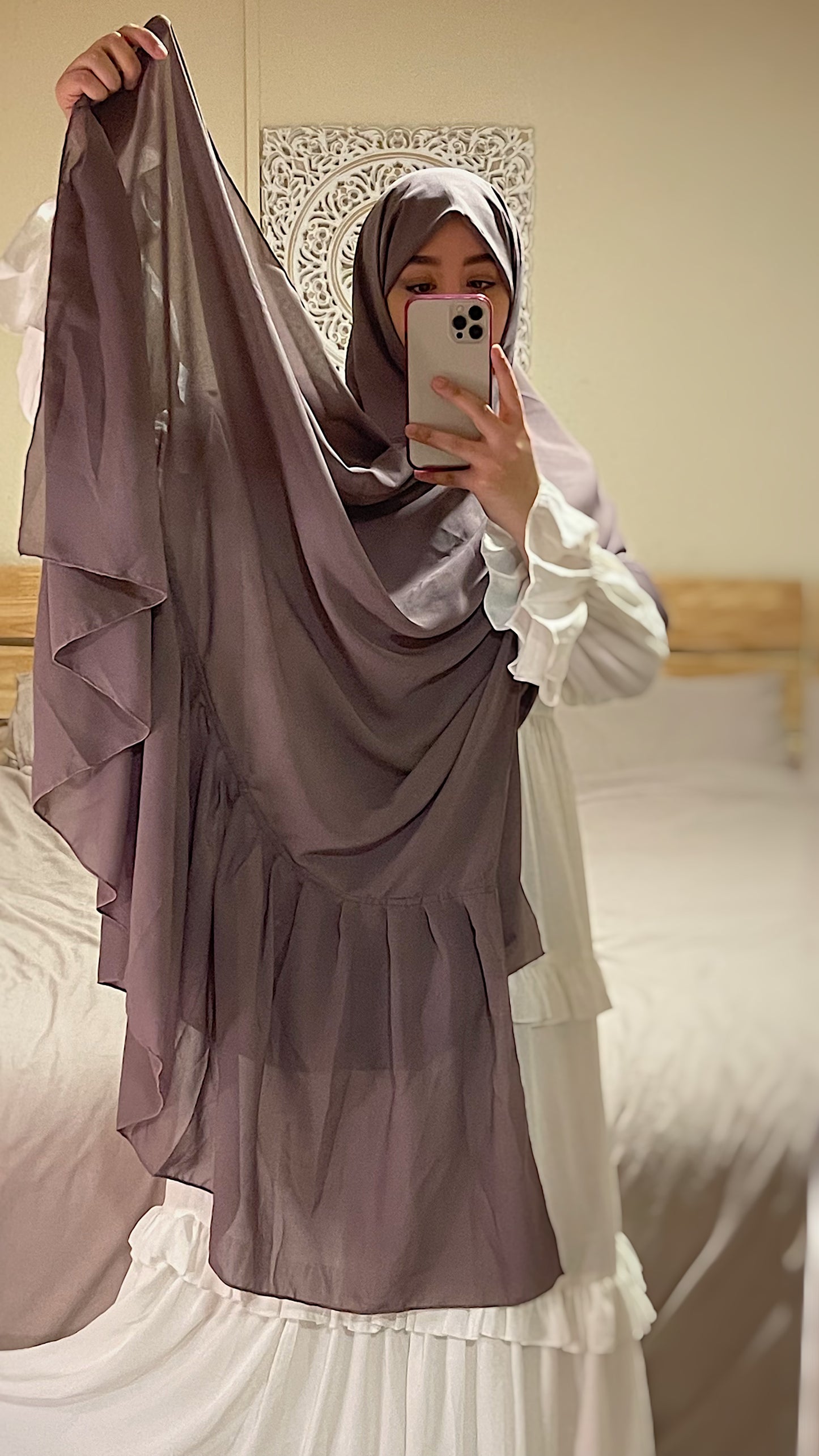 Maxi Mocha Flouncy Hijab