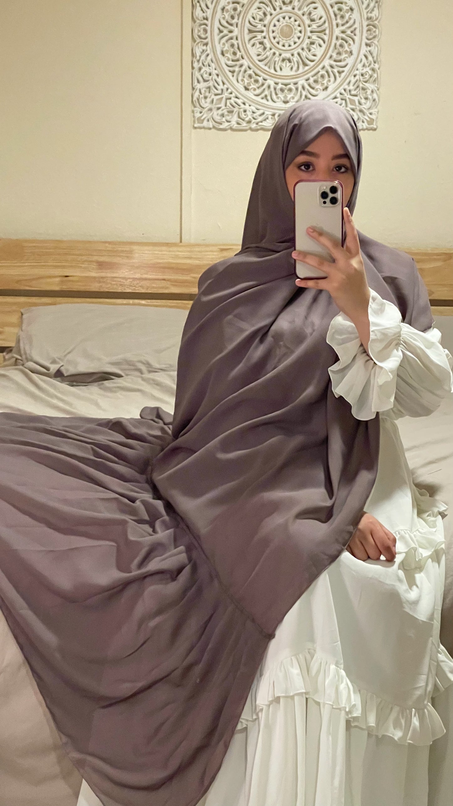 Maxi Mocha Flouncy Hijab