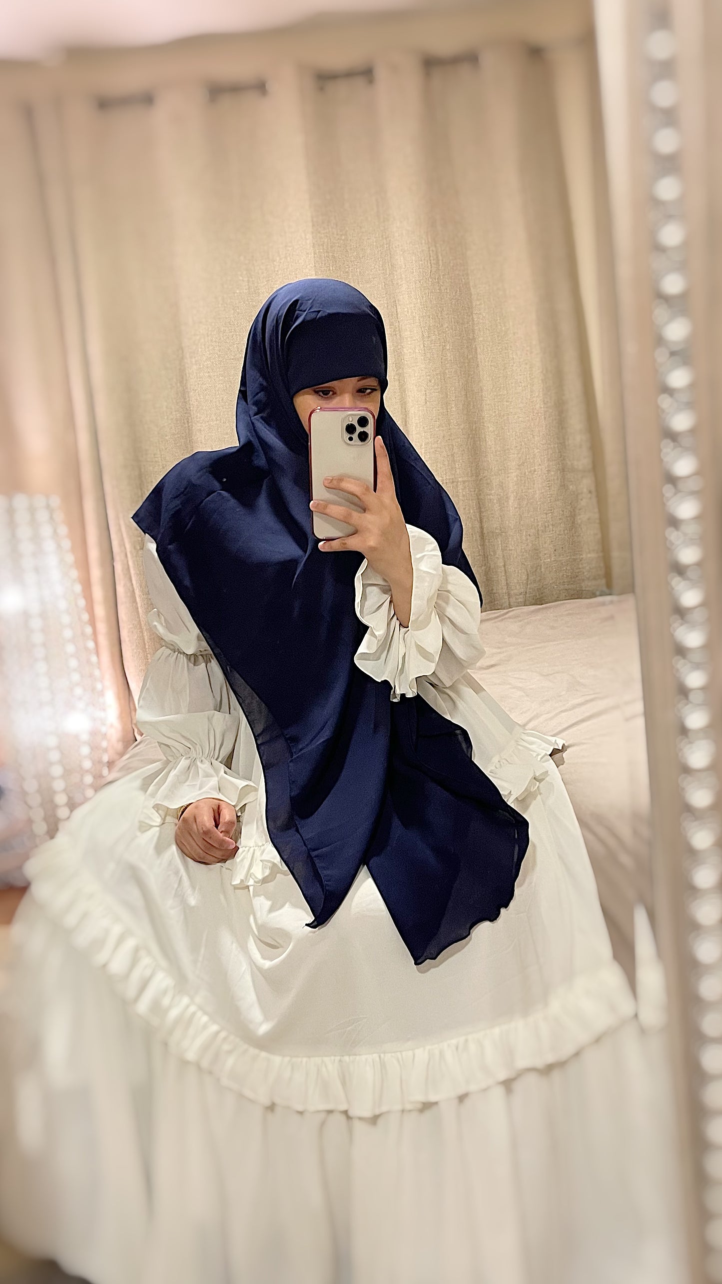 Maxi Navy Blue Simple Hijab