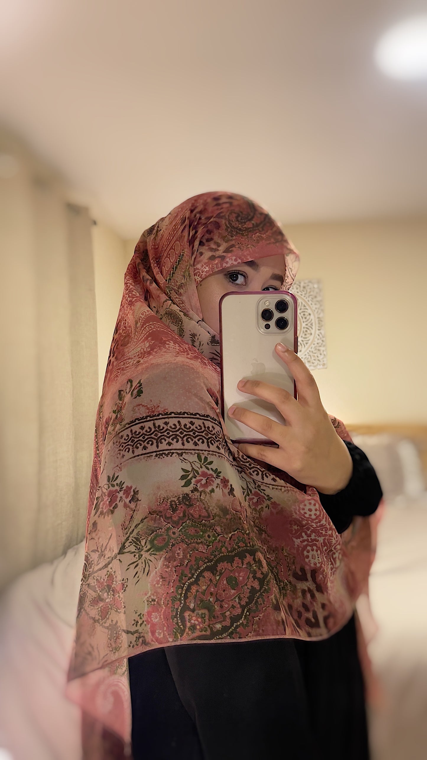 Maxi Bright LeopardRose Hijab