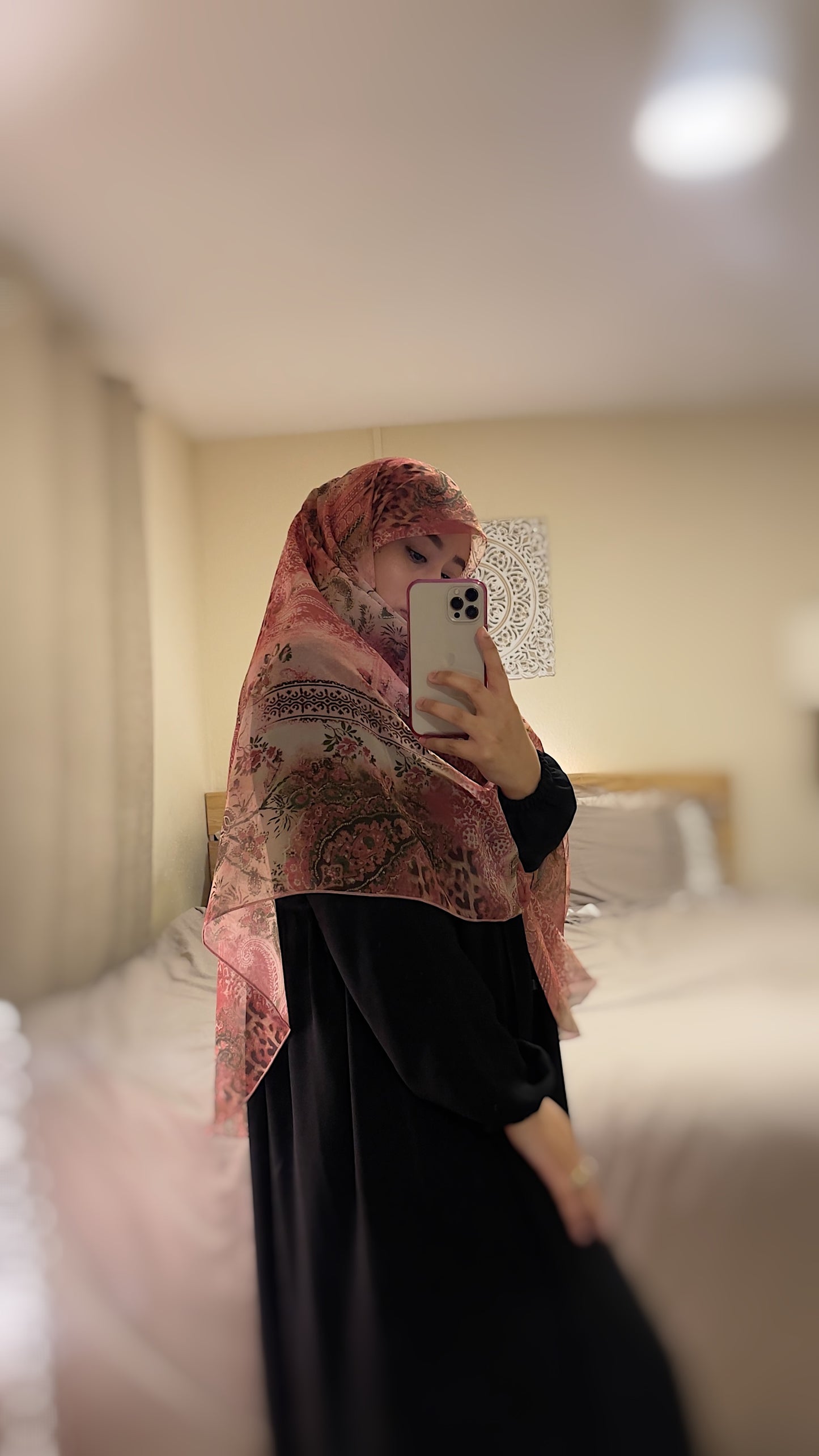 Maxi Bright LeopardRose Hijab