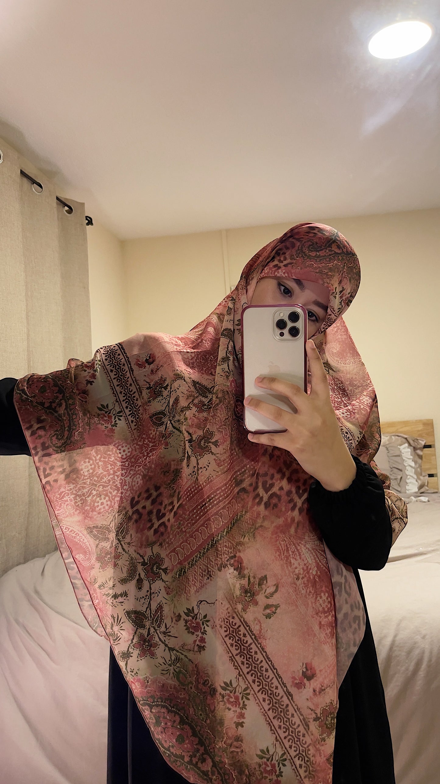 Maxi Bright LeopardRose Hijab